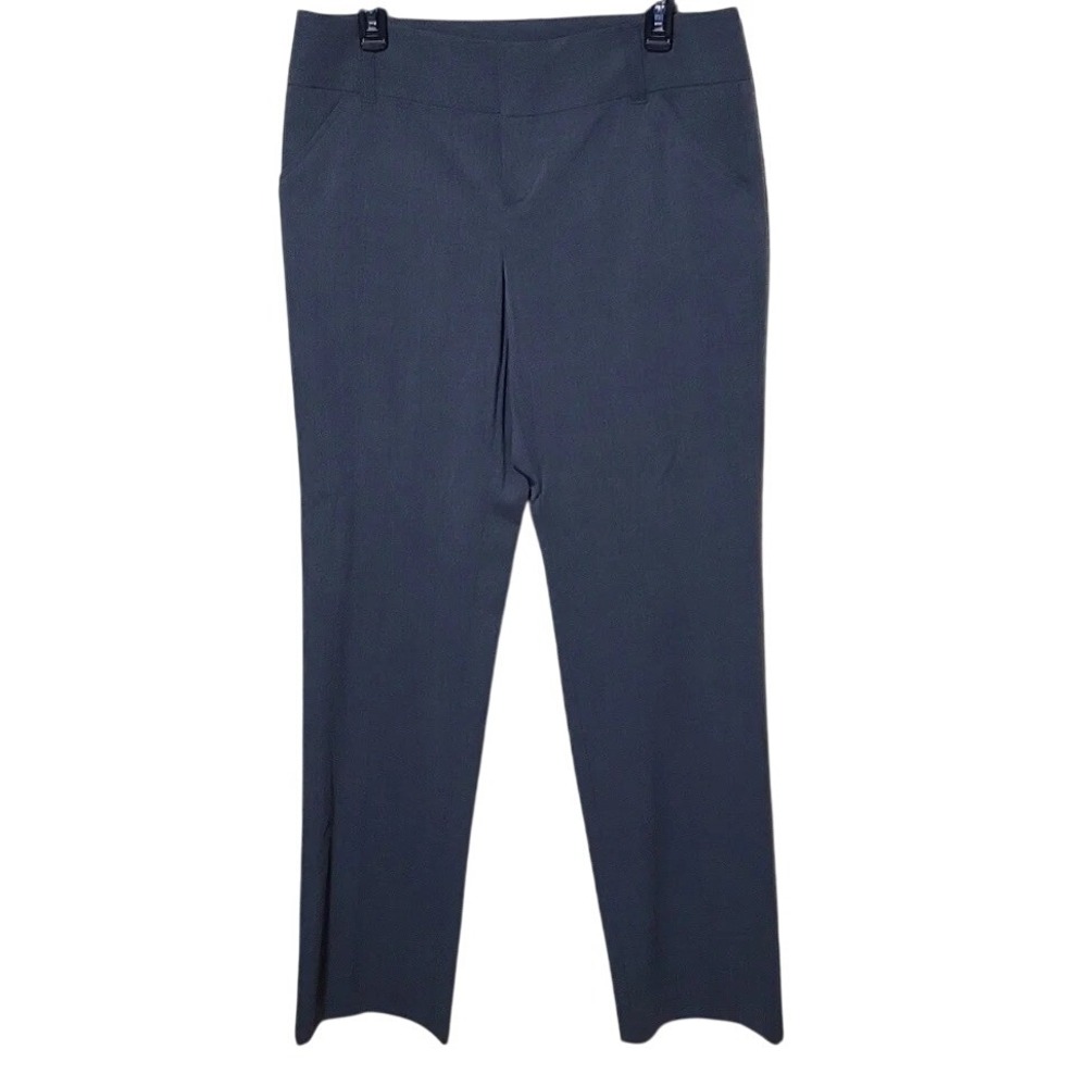 Daisy Fuentes Size 10 Gray Dress Pants Career Business‎ Casual Trousers Sleek